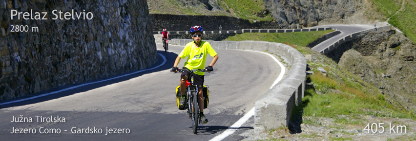 Preko Južne Tirolske in prelaza Stelvio v Bormio, mimo jezera Como do Gardskega jezera